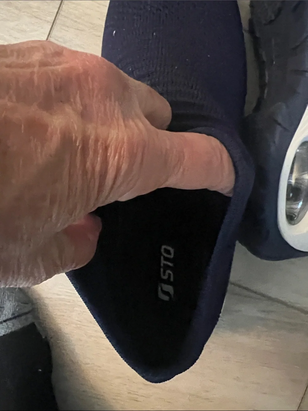 Men's Blue Knit Slip-On Loafers